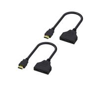 2PCS 1 in 2 Out -Compatible Splitter Cable 1080P 2 Dual Port -Compatible Cable Y Splitter Adapter for Laptop
