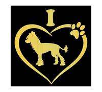 2pcs 10 cm Car Stickers Vinyl Decal I Love My Chinese Crested Dog Animal Motorcycle Decorative Accessories(Pink3,20 cm)