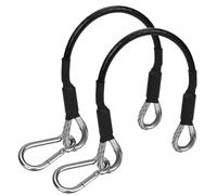 2pcs 10" Gym Extension Cable, Fitness Extension Rope Attachments Compatible with Bowflex, Home Gym Machine Accessories Replacement with Carabiner, for Leg Extension, LAT/Tricep Pull Down (1 Pair)