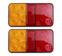 2PCS 10 led trailer lights 12/24v, vehicle tail light multi function rear tail lamps, Stop Brake Turn Signal Indicator Light Board Vehicle Tail Light for Caravan Truck Lorry Tractor Camper Trailer