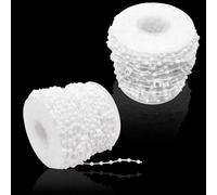 2pcs 10 Meter Vertical Blind Bottom Chain with 100 Clips - Replacement Link Chain Set for Vertical Blinds - Durable White Plastic Connector for 89mm & 127mm Slats - Easy DIY Repair & Installation