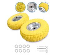 2Pcs 10" Puncture Burst Proof Solid Rubber Sack Truck Trolley Wheel Spare Tyre