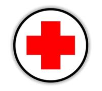 2pcs 10 x 10 cm Red Cross Vinyl Sticker, Medical Symbol Sticker for Car, Window, First Aid Kit, Emergency Sign Decor |# S50404