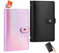 2PCS 100 Envelopes Money Saving Challenge Wallet, Cash Saving Binder UK, Savings Challenge Book, Reusable Savings Challenges Book, for Track Daily Savings Progress and Organise Cash Goals