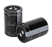 2pcs 10000uF 100V Electrolytic Capacitor 105 Long Life Low Impedance Large Can Type Snap-in Terminal High Precision Stability for DIY Electronic Applications