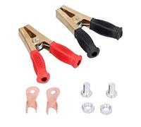 2pcs 1000A Copper Car Battery Clamps for Electrical Testing Red Black Clips