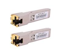 2PCS 1000BASE-T Gigabit SFP to RJ45 Copper Ethernet Modular Transceiver for Cisco,Meraki,Ubiquiti,D/TP Link,Supermicro,Netgear,Broadcom, 1.25G SFP-T CAT5E/CAT6 up to 100m Mikrotik S-RJ01