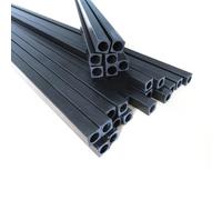 2pcs 1000mm Length Carbon Fiber Square Tube High Strength OD1.4-9mm Outer Square Inner Round Rectangle Tube,for Kite Tent(3x3x1.7x1000mm)