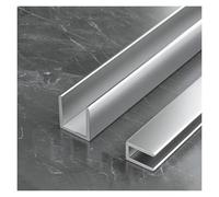 2pcs 100cm Aluminum Deep U Channel for Frameless Shower Door, Invisible Glass Fixing Strip，Wall Floor Ceiling Mount Profile for 6-12mm Thick Glass(Silver,6mm(4/16in))