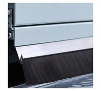 2pcs 100cm Double H Type Aluminum Door Seal Brush Strip, Dual-Row Dense Bristles Weather Stripping, Windproof Door Sweep for Exterior/Interior Doors(Bristles H40mm/1.57in)