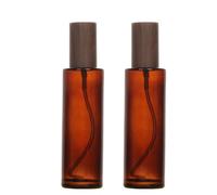 2PCS 100ml/3.3oz Empty Amber Glass Lotion Pump Bottles Soap Dispensers with Black Pump Refillable Cosmetic Makeup Travel Containers Storage Jars for Foundation Cream Makeup Removel Oil Shampoo