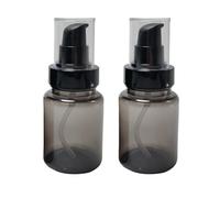 2PCS 100ML/3.4oz Plastic Cosmetic Pump Bottle Refillable Travel Bottles Toiletries Leakproof Pump Dispenser Container Storage Jars for Cream Lotion Essential OilI(Transparent black)