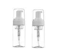 2Pcs 100ml Empty Clear Plastic Foam Dispenser Bottles Refillable Foam Pump for Facial Cleanser Hand Soap Shampoo Liquid Soap Dispenser