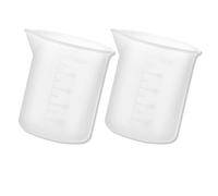 2pcs 100ml Graduated Beaker Clear Plastic Measuring Cup,Measuring Scale Markings Baking Lab Kitchen Measure Tool Beakers,Transparent Lab Graduated Beakers for Baking Lab Kitchen Measure Tool