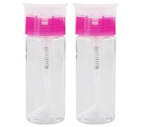 2pcs 100ml Nail Polish Remover Pump Dispenser Push Down Cleanser Bottle Nail Polish Remover Liquid Container for Makeup Remover Nail Art