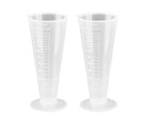 2pcs 100ml Plastic Measuring Cups Transparent Chemical Industry Cone Lab Liquid Scale Container Kitchen Measurement Cups
