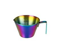 2pcs 100ml Stainless Steel Espresso Coffee Measuring Cup with Handle Spout Coffee Milk Frothing Cup Barista Tool for Kitchen(Colorful)