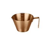2pcs 100ml Stainless Steel Espresso Coffee Measuring Cup with Handle Spout Coffee Milk Frothing Cup Barista Tool for Kitchen(Rose Golden)