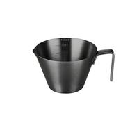 2pcs 100ml Stainless Steel Espresso Coffee Measuring Cup with Handle Spout Coffee Milk Frothing Cup Barista Tool for Kitchen(Black)