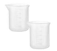 2pcs 100ml Transparent Lab Graduated Beakers,Measuring Scale Markings Baking Lab Kitchen Measure Tool Beakers,Graduated Beaker Clear Plastic Measuring Cup for Baking Lab Kitchen Measure Tool
