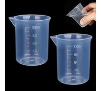 2pcs 100ml Transparent Measuring Cups, Graduated Small Measuring Jug