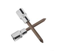 2PCS 100mm PH2 Socket Screwdriver Bit 1/2 Inch Drive Extension for Impact Wrench Cross Head Screws Chrome Vanadium Steel