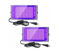 2pcs 100w Uv Led Floodlight Blacklight Ip65 Waterproof, Ultraviolet Led Lamp, Effect Lighting For Aquarium, Party, Neon Painting, Fluorescent Poster,