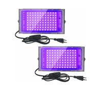 2pcs 100w Uv Led Floodlight Blacklight Ip65 Waterproof, Ultraviolet Led Lamp, Effect Lighting For Aquarium, Party, Neon Painting, Fluorescent Poster,