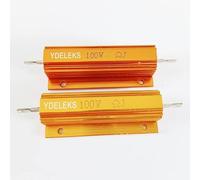 2PCs 100W Watt 0.3 Ohm 0.3R Aluminum Housing Wirewound Resistor