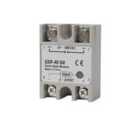2PCS 10A SSR 25A Solid State Relay 40A Output 3-32VDC 24-480VAC 220V Single Phase DC TO AC 40A Relay SSR HeatSink SSR 40DA((DC controls DC) DD,Heat sink)