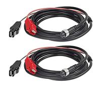 2Pcs 10Ft Electric Fishing Reel Power Cord Cable, Power Cable Connecting Battery to Reels Spool, Compatible with Daiwa Tanacom 1000 750 500, Seaborg 500MJ, Leobritz, Shimano, BeastMaster, ForceMaster