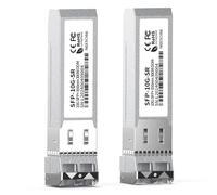 2PCS 10GBase-SR SFP+ Module, Multi-Mode LC Ethernet Transceiver, 10G 850nm MMF up to 400m, Compatible with Cisco SFP-10G-SR, Meraki, Ubiquiti UF-MM-10G, Mikrotik, Netgear, HPE, TP-Link, Aruba and More