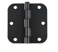 2PCS/10PCS/16PCS/30PCS Round Matte Black Door Hinge 3.5inch 5/8" Radius Internal3 1.0/2inch Flat Iron Dual Folding Residential Standard Bedroom Indoor Doo(Black-30Pcs)
