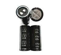 2PCS/10PCS 470uf 420v GU/GN 25x55mm 420V470uF Snap-in PSU Capacitor AMNzOgOdL (Size : 2PCS)