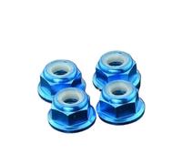 2pcs-10pcs Aluminum Flange Nylon Insert Lock Nut M2 M2.5 M3 M4 M5 M6 M8 Anodized Multi-color Colourful Nuts(Light blue,M6 5pcs)