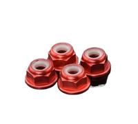 2pcs-10pcs Aluminum Flange Nylon Insert Lock Nut M2 M2.5 M3 M4 M5 M6 M8 Anodized Multi-color Colourful Nuts(Red,M2.5 10pcs)