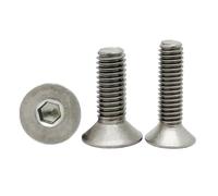 2pcs-10pcs/lot DIN7991 M2 M2.5 M3 M4 M5 M6 M8 TA2 Titanium hex socket flat countersunk head screw(20mm,M6 5PCS)