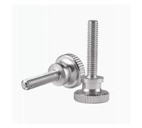 2pcs-10pcs M2 M2.5 M3 M4 M5 M6 M8 Stainless Steel Step Knurled Thumb Screw Hand Tighten Curtain Wall Glass Lock Screws(25mm(L),M5 2PCS)