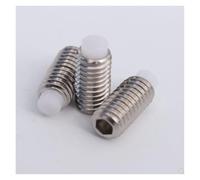 2pcs-10pcs M3 M4 M5 M6 M8 M10 304 Stainless Steel Hex Socket Plastic Nylon Dog Convex Point Tip Grub Headless Bolt Set Screw(M5X5 10PCS)