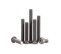 2pcs-10PCS Titanium Button Head Screw M2 M2.5 M3 M4 M5 M6 M8 Pure Titanium Hex Socket Round Head Screw(15mm,M3 10pcs)