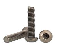 2pcs-10pcs titanium button head screw m2 m2.5 m3 m4 M5 M6 M8 TA2 titanium hex socket round head machine screw(4mm,M2 10pcs)
