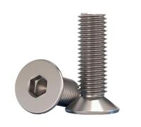 2pcs-10PCS Titanium Screw DIN7991 M2 M2.5 M3 M4 M5 M6 M8 TA2 Gr2 Titanium Flat Hex Socket Countersunk Head Machine Screw(35mm,M6 5pcs)