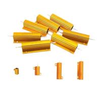 2PCS 10W 25W 50W 100W Load Resistor Aluminum Power Metal Shell Case Wirewound Resistor 0.1~10K Ohm 4ohm 6ohm 8ohm Resistance(50W-50R)