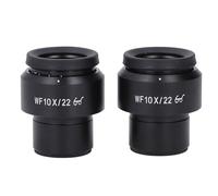 2PCS 10X Microscope Eyepieces | 22mm Wide Field Optical Lens with Diopter Adjustment | 30mm Mount for Microscopes/Lab/Education | KP - WF10X - A Model