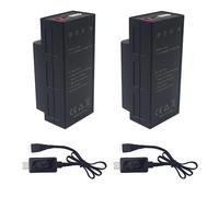 2PCS 11.1V 1050mAh 25C 3S Lipo Battery with T Plug with USB Charging Cable for MJX H16 H16P H16E H16GT H16BM H16PL 14301 RC Car High Speed Drift Model Toy Car Upgrade Battery