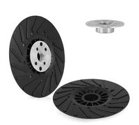 2pcs 11.5cm/4.5in Angle Grinder Backing Pad with 5/8"-11 Thread, Ribbed Turbo Orbital Sander Pad Non-Slip Design for Grinding Polishing Sanding & Woodworking Compatible with Makita Metabo KIMO & More