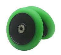 2Pcs 110mm Scooter Wheels - 110mm Pro Kick Scooter Wheels Replacement Pair-Plastic Core 110mm Scooter Wheels for Razor Fuzion Scooters (Green)