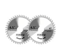2pcs 115mm Circular Saw Blade 4.5" Angle Grinder 40 Teeth Carbide Tipped Saws for Woodworking Wood Cutting Bore Steel Carbide Finishing Saws Disc for Wood Plastic Tire Rubber