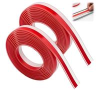 2PCS 118 Inch/3M 495207 Track Saw Guide Rail Splinter Strip for SP5000 | Anti-Splinter Rubber Protection for Makita Festool Evolution, Self-Adhesive, Compatible with FS/2 FS/2 KP FSK Guide Rails Red
