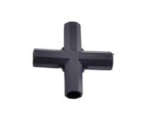 2PCS 11mm Black Flower Stand Connector Garden Greenhouse Pole Joint Gardening Connection Fittings(11mm Flat Four-Way)